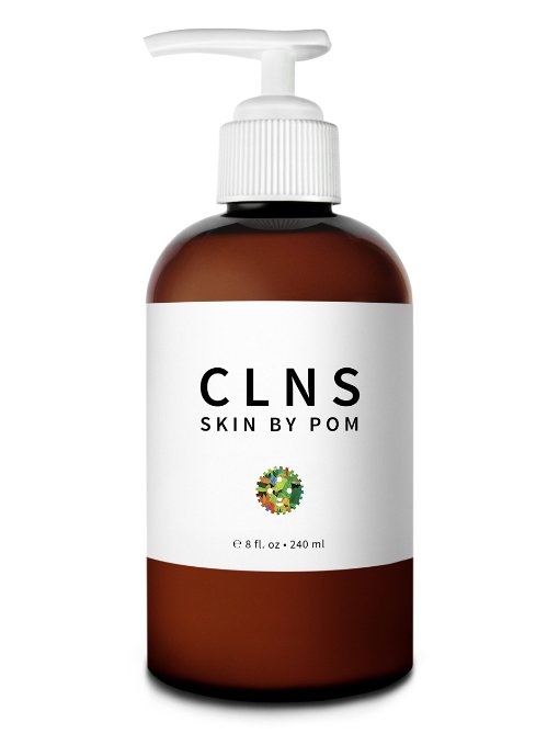 CLNS - Organic Green Tea Sea Salt and Lactic Acid Facial Cleanser for Blemish and Acne Prone Skin - 8 floz