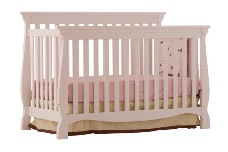 Stork Craft Venetian 4-in-1 Fixed Side Convertible Crib White