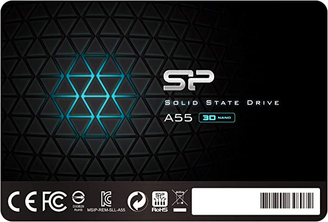 Silicon Power 4TB SSD 3D NAND A55 SLC Cache Performance Boost SATA III 2.5" 7mm (0.28") Internal Solid State Drive (SP004TBSS3A55S25)