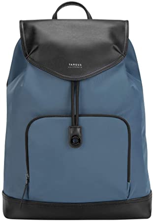 Targus Newport Drawstring Travel and Commute Backpack with Protective Storage fit up to 15-Inch Laptop, Blue (TSB96403GL)