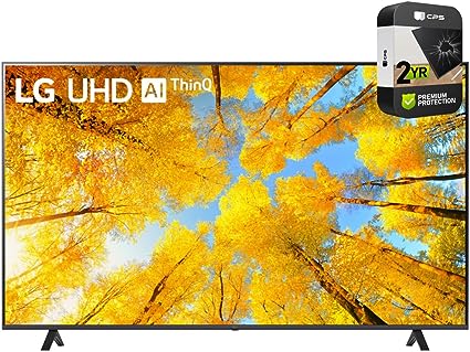 LG 70UQ7590PUB 70 Inch HDR 4K UHD Smart TV 2022 Bundle with 2 YR CPS Enhanced Protection Pack