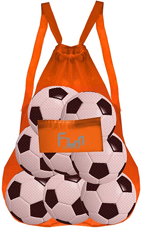 Mesh Sports Bag - Large Backpack for Soccer Ball, Basketball, Swim, Pool Toy