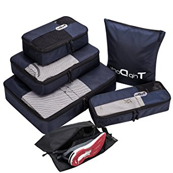 TripDock Various Packing Cubes 6 Set Lightweight Travel Luggage Organizers