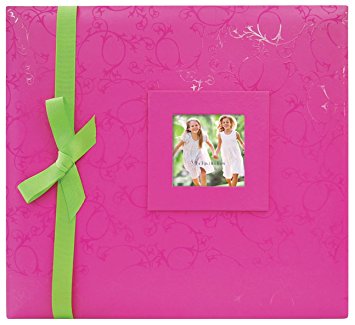 MBI by MCS Embossed Gloss Brights 12-Inch by 12-Inch Page , 13.2 x 12.5 Inch Top Load Scrapbook with Frame Front, Pink