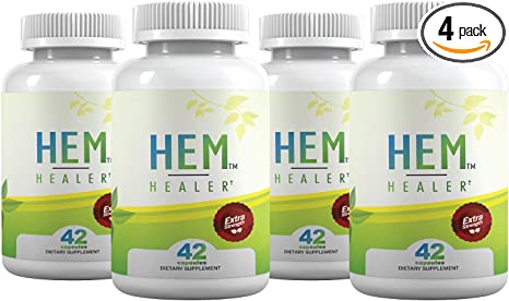 Hem Healer Hemorrhoid Treatment for Hemorrhoid Relief, Reduce Swelling and Inflammation, Soothe Itching, Burning, and Irritation, 100% Safe & Natural, Vegetarian Capsules (42 Capsules)