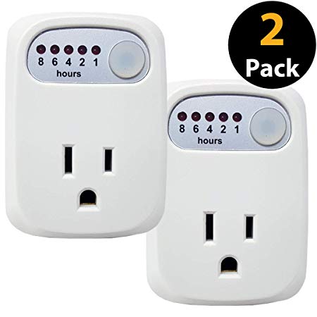 SIMPLE TOUCH - Overcharge Prevention Timer - Overcharging Protection Auto Shut-Off Timer - for Cell Phones, Tablets, and Laptops (2 Pack)