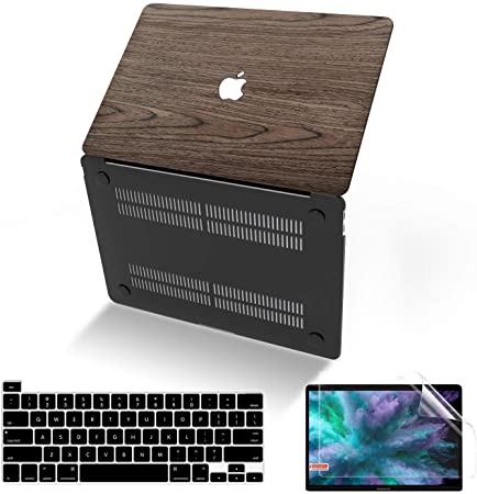 MacBook Pro 13 Inch Case 2020 Release A2289 A2251, Anban Ultra-Slim Wooden Hard Corner Protective Shell Cover with Keyboard & Screen Protector for Apple Mac Pro 13 with Touch Bar, Touch ID & Retina