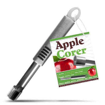 Elite Chef Stainless Steel Apple and Cupcake Corer Remover Makes Coring Fun and Easy