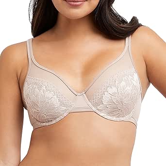 Bali Women's One Smooth U Lace Minimizer Bra, Underwire Bras, Full-Coverage Convertible Bra
