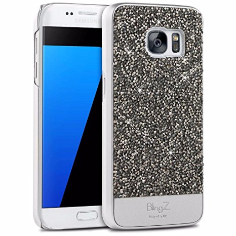 Samsung Galaxy S7 case, BlingZ.® 3D Swarovski Elements Sparkle Crystal Diamaond Rhinestone Bling Bling Case Cover for Samsung Galaxy S7 - Silver