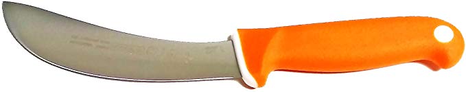 Mundial Mundihunt 6" Skinning Knife - Soft Grip In Blaze Orange - High-Carbon Stainless Steel Blade - Commercial Grade Skinner For Meat Processing