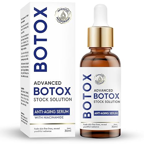 Botox Face Serum, Botox in A Bottle, Botox Stock Solution Facial Serum with Vitamin C & E, Instant Face Tightening & Anti Aging Serum, Boost Skin Collagen, Reduce Fine Lines, Wrinkles, Plump Skin