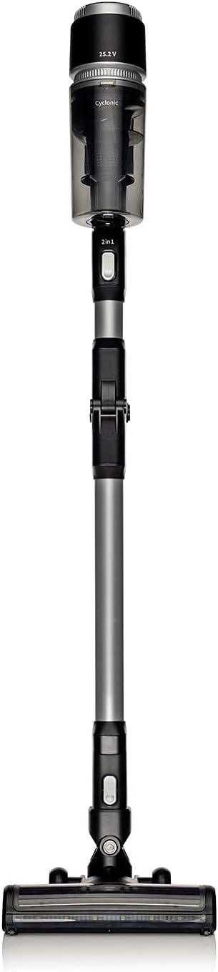 Hisense HVC6264BKUK Cordless Vacuum with Flexible wand, 0.5 Litre capacity, removable battery and up to 45 mins runtime - Black