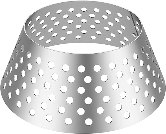 Skyflame BBQ Stainless Steel Charcoal Basket, Briquet Holder Kettle Grill Accessories Compatible with Weber Kettle 22 26.75 WSM Smokey Mountain XL Big Green Egg/Kamado - Updated Hollow Holes Design