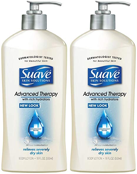 Suave Advanced Therapy Hydrators Skin Lotion Pump, 2 Count