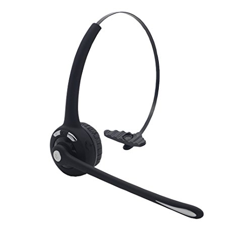 Topnisus Professional Wireless Bluetooth Headset with Mic for Trucker, Customer Services Staff Telephone Operator Hands Free with Answer End Refuse Call Redial Function