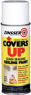 Zinsser Covers Up Ceiling Paint & Primer In One Spray, White 13 Oz. Can - Lot of 6