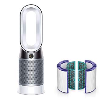 Dyson Pure Hot   Cool HP04 Smart Air Purifier/Heater/Fan Bundle Sealed Two Stage 360° Replacement Filter - White/Silver