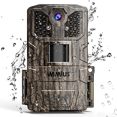 WiMiUS Wildlife Camera 16MP 1080P HD Trail Camera Night Vision Detection Motion Activated Garden Game Camera with 0.5s Trigger Speed 2.0" LCD IR LEDs