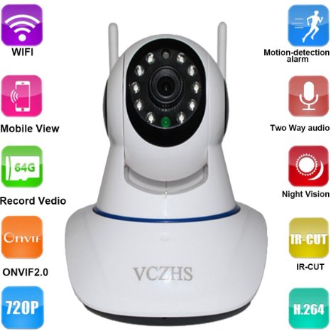 Wireless WiFi IP Camera Home Security Camera HD 720P Wireless IP Camera Wifi Night Vision Camera IP Network Camera CCTV WIFI P2P Onvif IP Camera