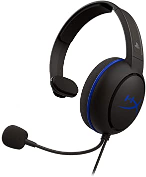 HyperX Cloud Chat Headset – Official Playstation Licensed for PS4, Clear Voice Chat, 40mm Driver, Noise-Cancellation Microphone, Pop Filter, in-Line Audio Controls, Lightweight, Reversible, One Size