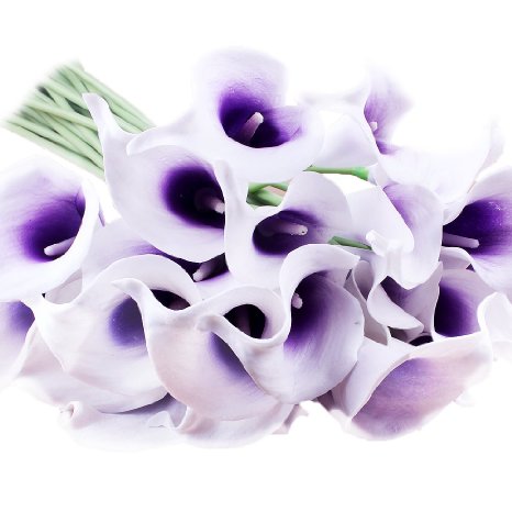 Eforstore New 13 Mini Calla Lily Bridal Wedding Bouquet Head Latex Real Touch Flower Bouquets Artificial Flowers