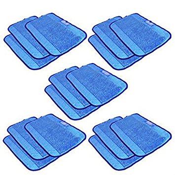 10-pack Wet Microfiber Mopping Cloths Washable&Reusable Mop Pads Fits iRobot Braava 380 380t 320 321 Mint 4200 4205 5200 5200C Robot