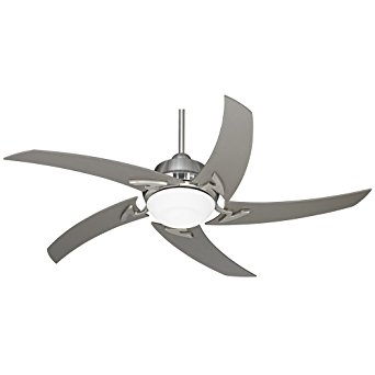 52" Casa Vieja Capri Brushed Nickel Ceiling Fan with Light