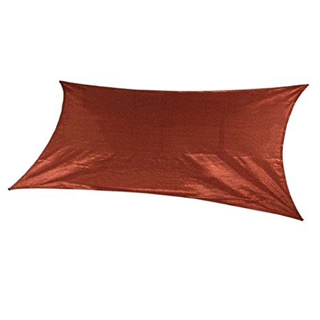 Coolaroo Ready-to-hang Rectangle Shade Sail Canopy, Terracotta - 13ft x 7ft