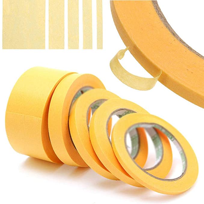 Tape 50m 50/18/12/10/6mm No Residue Model Paint Spray Craft Refill Tool Masking Tape for Home - 12mm50m