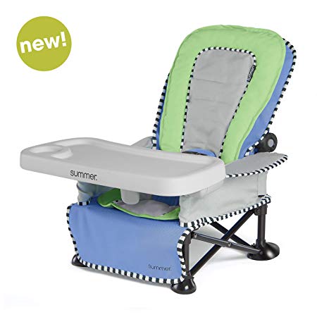 Summer Pop ‘n Sit SE Recline Lounger, Sweet Life Edition, Blue Raspberry Color – Baby Lounger for Indoor/Outdoor Use, Grows with Baby and Can be a Floor and Booster Seat– Fast, Easy and Compact Fold