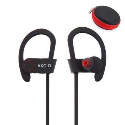 Bluetooth Earbuds Axgio Vigour Secure Fit around the ear Wireless Headphones Sweat-proof earphones Designed to Stay in your Ears Supported Stream Music Hands-free Call With Mic