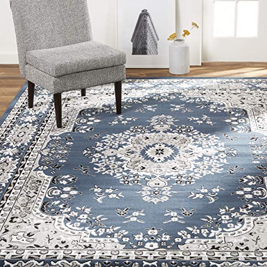 Home Dynamix Premium Asiana Traditional Area Rug, Oriental Midnight Blue 7'8"x10'7"