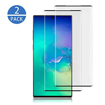 Xawy [2-Pack] for Galaxy Note 10 Screen Protector Tempered Glass,[Anti-Fingerprint][No-Bubble][Scratch-Resistant] Glass Screen Protector for Samsung Galaxy Note 10