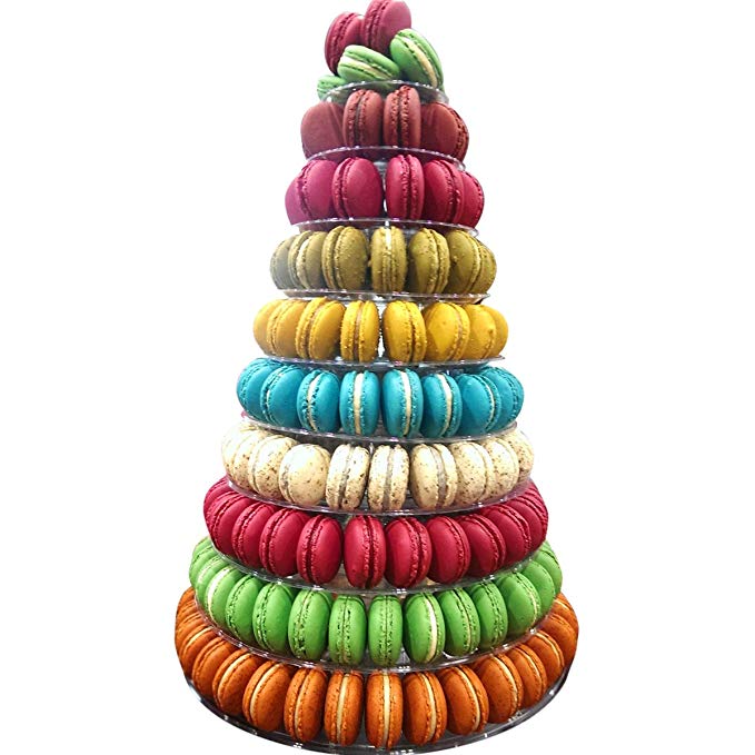 10 Tier Round Macaron Tower Stand Adjust tiers level Dia from 4"-13"