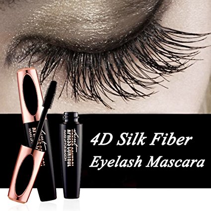 TGIN 4D Silk Fiber Eyelash Mascara Extension Makeup Black Waterproof Kit Eye Lashes