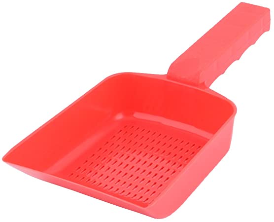 uxcell Plastic Cat Dog Puppy Nonslip Pet Cleaning Tool Shovel Sand Waste Scoop Red