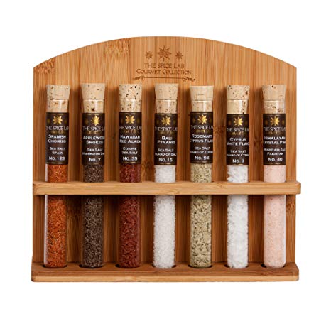 The Spice Lab Sea Salt Premium Gourmet Sampler Collection 1-7 Pyrex Tubes