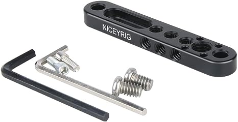 NICEYRIG Multi-Functional Mounting Plate, Cheese Bar with 1/4'' 3/8'' Thread Applicable for Liliput 619AH 819AH FA1011 FA1013, Camera Rig