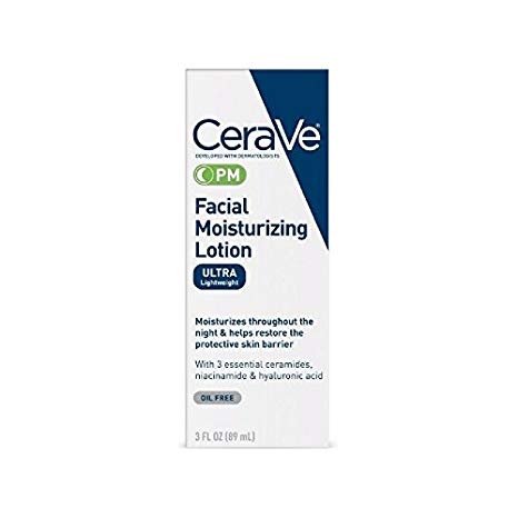 CeraVe Facial Moisturizing Lotion PM Ultra Lightweight 3 oz ( Packs of 5)