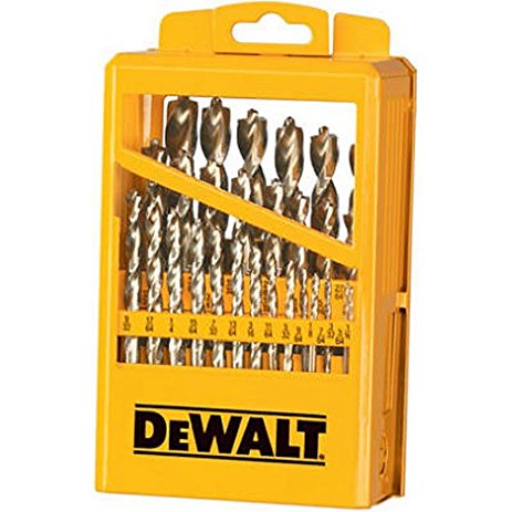 DEWALT DW1969 29 Piece Pilot Point Twist Drill Bit Assortment with Metal Index