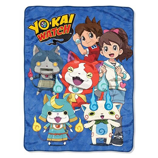 Yo-Kai Watch "Group Katie" Micro Raschel Throw by The Northwest Company, 46" by 60"