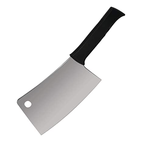 Vogue D474 Stainless Steel Cleaver, 8" Blade length, Black