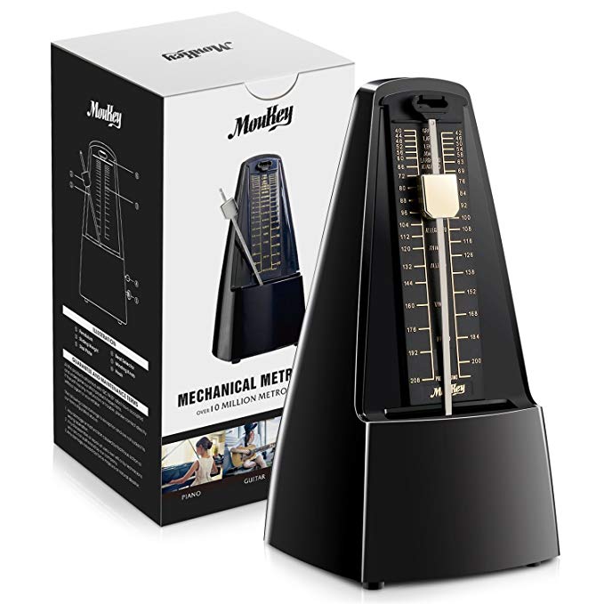 Moukey MPM-1 Mechanical Metronome Black For Drum, Piano, Violin and Guitar
