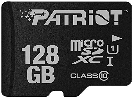 Patriot LX Series 128GB High Speed Micro SDXC Class 10 UHS-I Transfer Speeds for Action Cameras, Phones, Tablets, and PCs