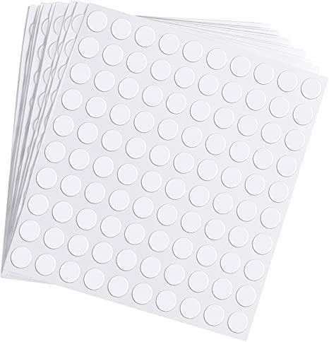 Double-Sided Adhesive Dots Transparent Double-Sided Tape Stickers Round Acrylic No Traces Strong Adhesive Sticker Waterproof Dot Sticker for Craft DIY Art Office Supply(1000 Pieces,0.47 Inch/ 12 mm)