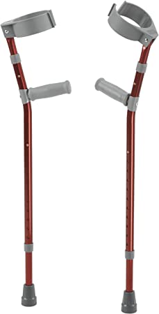 Inspired by Drive Pediatric Forearm Crutches, Castle Red, Large