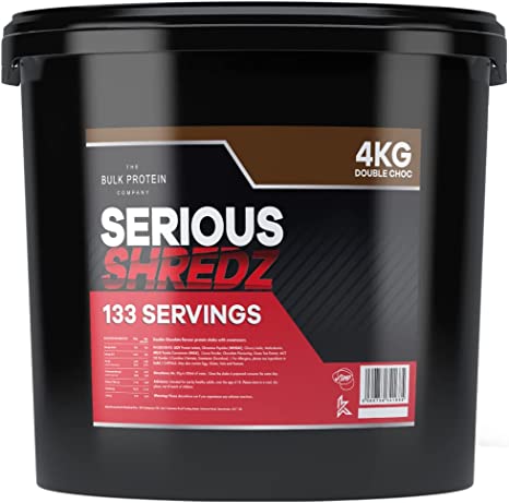The Bulk Protein Company - Serious Shredz - Diet Whey Protein Powder - Contains L-Carnitine L-Tartrate and Green Tea Extract - 4kg (Double Chocolate), 133 Servings
