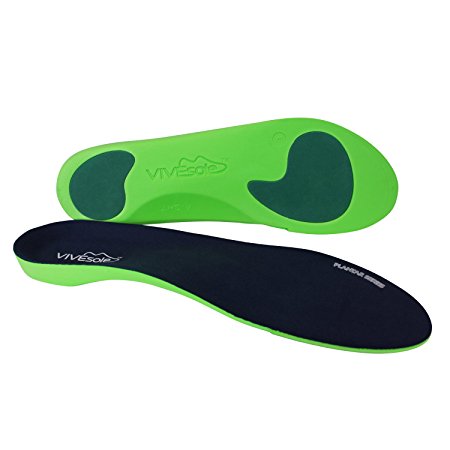 Plantar Fasciitis Insoles by ViveSole - Arch Support Orthotics -Shoe Inserts for Comfort & Relief from Flat Feet, High Arches, Back, Fascia, Foot & Heel Pain - Full Length - Plantar Series (X-Large)