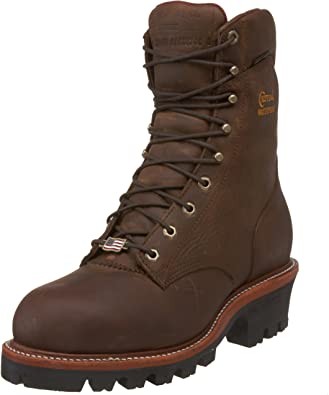 Chippewa Men's 9" Waterproof Insulated Steel-Toe EH Logger Boot